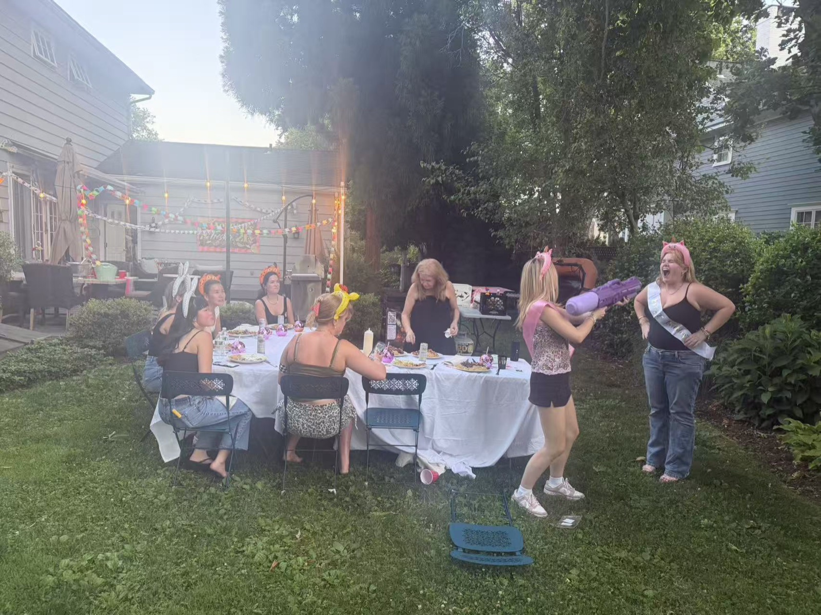 Evening Party Evening backyard hibachi party celebration in Connecticut
